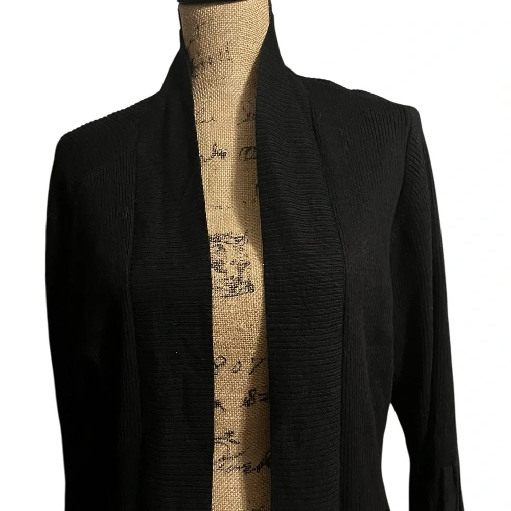 Apt 9 Black Textured Open Front Sweater